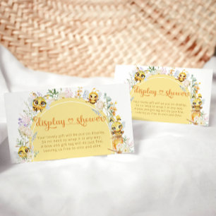 Cute Bee Baby Baby Shower Display Shower Enclosure Card