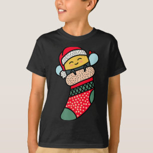 Cute Bee Baby Bumblebee In Christmas Sock Xmas Paj T-Shirt