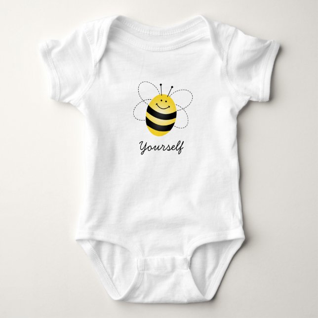 Cute Bee Baby Jersey Bodysuit (Front)