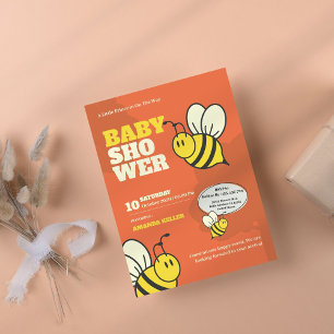 Cute Bee Baby Shower Invitation