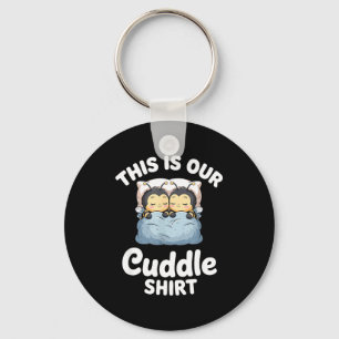 Cute Bee Bedtime Couple This Is Our Cuddle Keychain