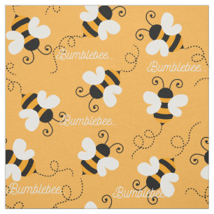 Cute bee / bumblebee pattern fabric. fabric