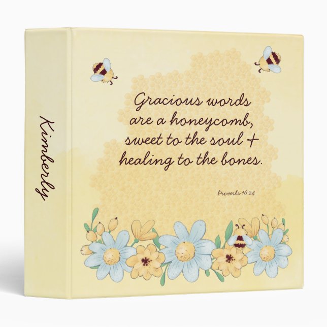 Cute Bee Christian Kindness Binder (Front/Spine)