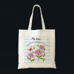 Cute Bee & Flower Teacher Tote Bag | Teaching is<br><div class="desc">Celebrate your favorite teacher with this adorable bee and floral tote bag! Featuring a cheerful “Teaching is the Bee’s Knees” design surrounded by cute buzzing bees and soft spring flowers, this bag is perfect for carrying books, supplies, and everyday essentials. Designed with a warm, uplifting style, it makes a thoughtful...</div>