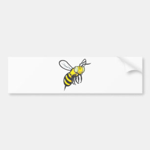 Cute Bee Flying Insect Bumper Sticker