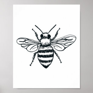 Cute Bee For Men Women Girl Boy Graphic Animal Bee Poster