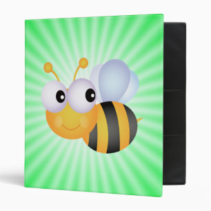 Cute Bee; Green Binder
