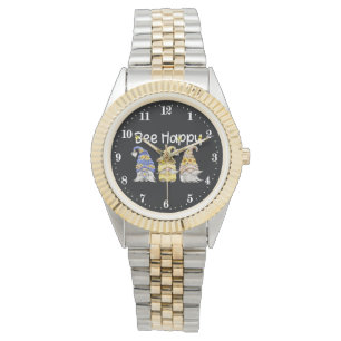 cute bee happy gnome  watch