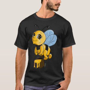 Cute Bee Honeycomb Beekeeper Gift  T-Shirt