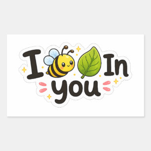 Cute Bee I Love You Sticker – Adorable Honey Bee 