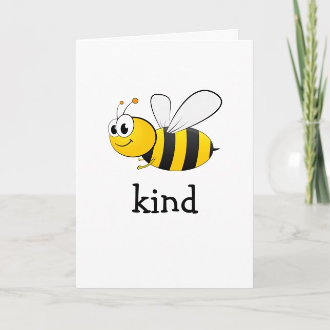 Cute Bee Kind  Card (Front)