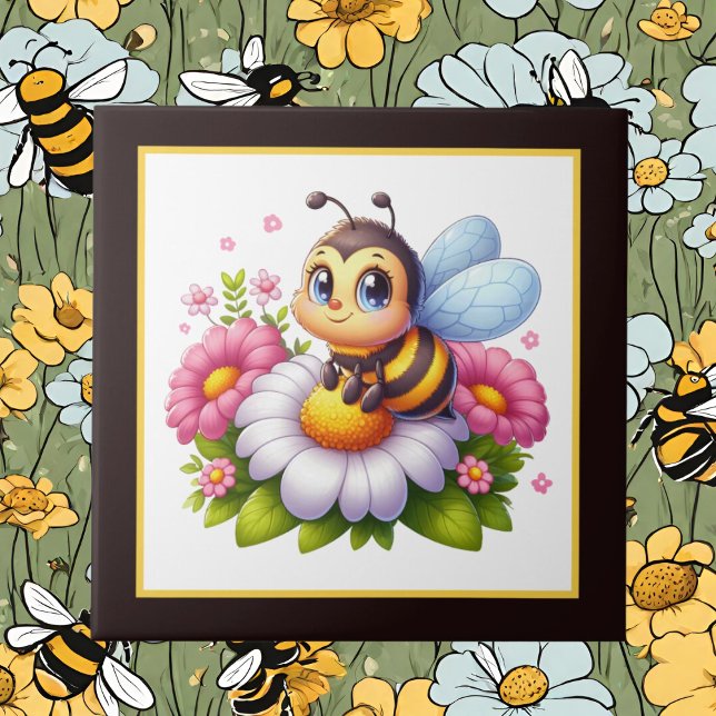 Cute bee lovers insect  tile (Creator Uploaded)
