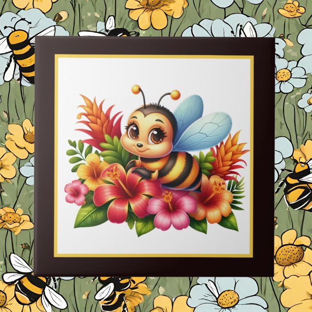 Cute bee lovers insect  tile (Creator Uploaded)