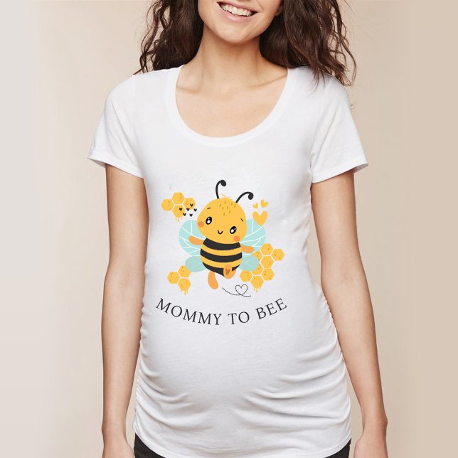 Cute bee Mom to be pregnancy reveal baby shower T-Shirt (Cute bee Mommy to be pregnancy reveal baby shower T-Shirt)