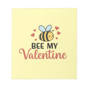 Cute Bee My Valentine Notepad