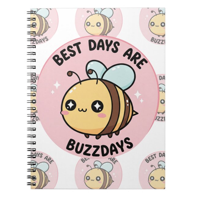 Cute Bee Notebook – Kawaii Bumblebee Journal (Front)