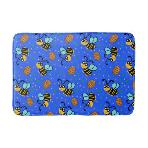 Cute bee pattern bath mat