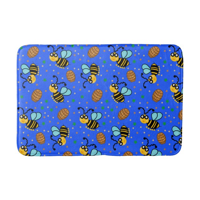 Cute bee pattern bath mat (Front)