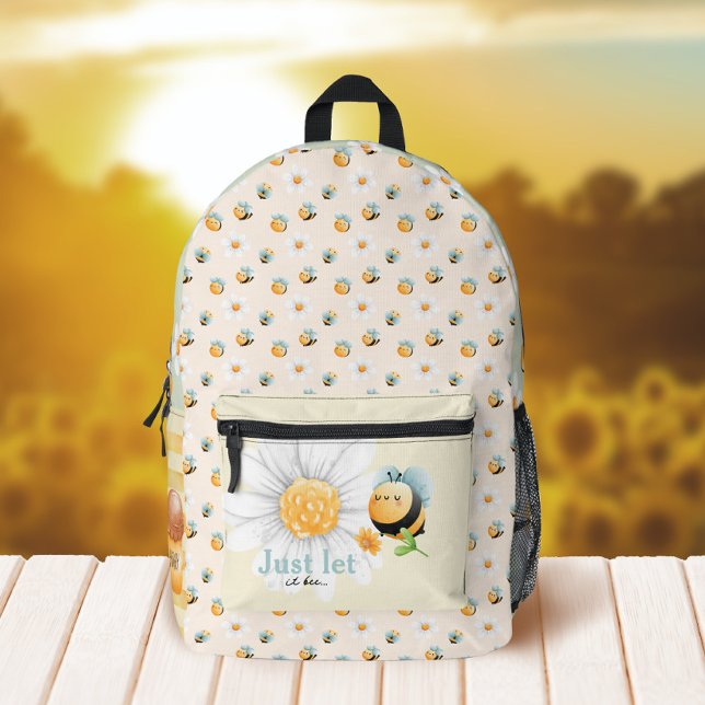Cute Bee Pattern Kids Backpack (Creator Uploaded)