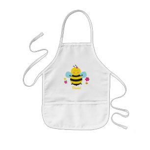 Cute Bee Personalized Apron for Girls