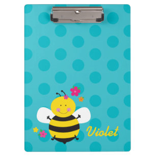 Cute Bee Personalized Clipboard