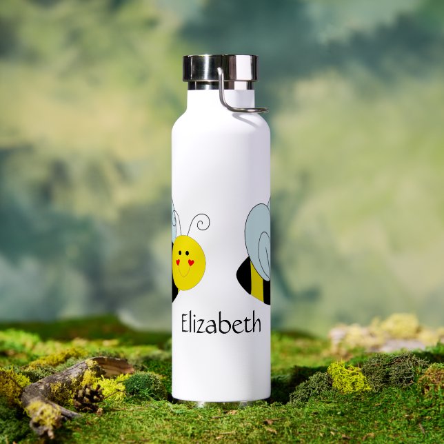 Cute Bee Personalized Water Bottle (Outdoor)