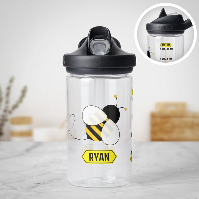 Cute Bee Personalized Water Bottle with timeline (Creator Uploaded)