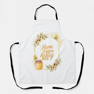 Cute Bee Pun Funny Valentine Kitchen  Apron