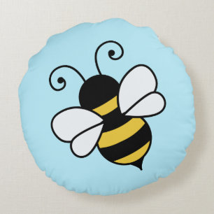 Cute bee round pillow