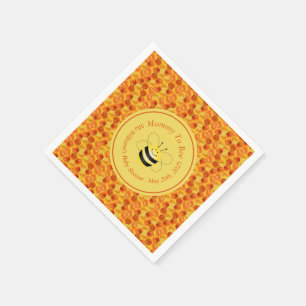Cute Bee Themed Baby Shower Napkin