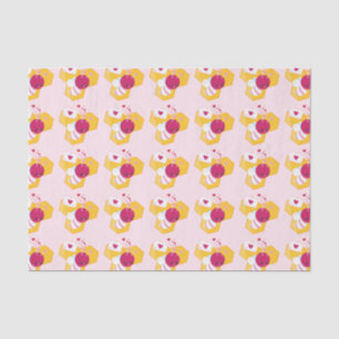Cute Bee with Pink Valentine Hearts Pattern Tissue Paper