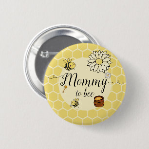 Cute Bee with Sweet Honey Baby Shower Mommy-to-bee 2 Inch Round Button