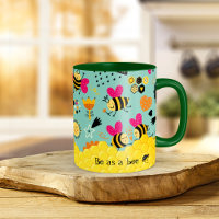 Cute bees honeycomb Coffee Mug