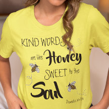 Cute Bees Kinds Word Like Honey Modern Yellow