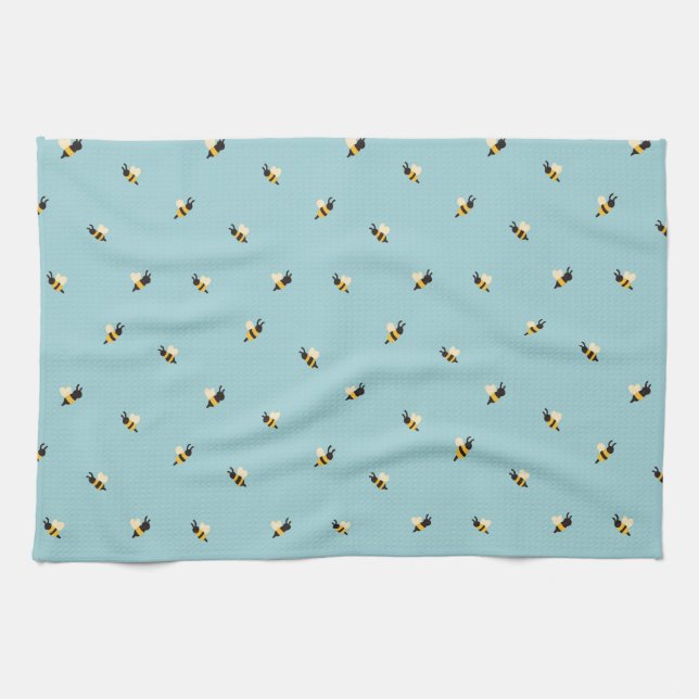  cute bees kitchen towel (Horizontal)