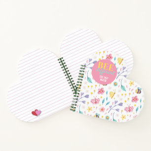 Cute Bees Pattern Bee different quote Notebook