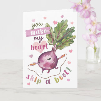 Cute Beet Valentine’s - My Heart Skip a Beet Card