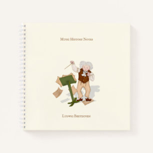 Cute Beethoven Portrait Musician's Personalized Notebook