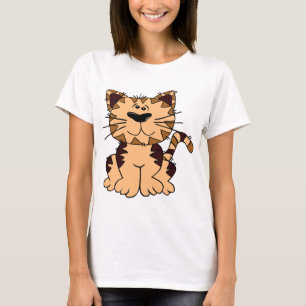 CUTE BEIGE AND BROWN big head CAT T-Shirt