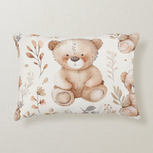 Cute Beige Baby Bear Accent Pillow