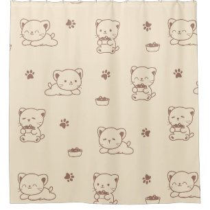 Cute Beige Cat Pattern (1)