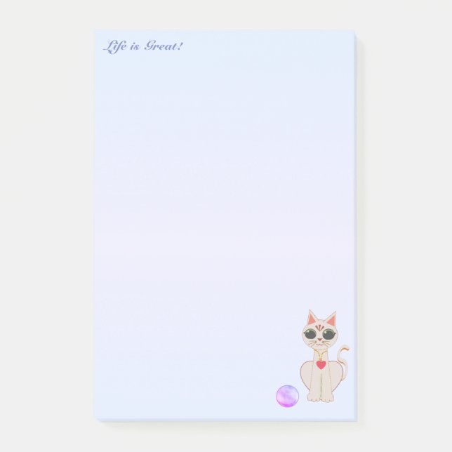 Cute Beige Cat Post-it Notes (Front)