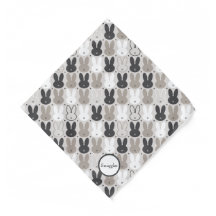 Cute Beige Grey Rabbit Pattern