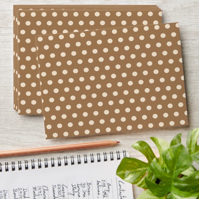 Cute Beige Polka Dot  Envelope (Stacked)