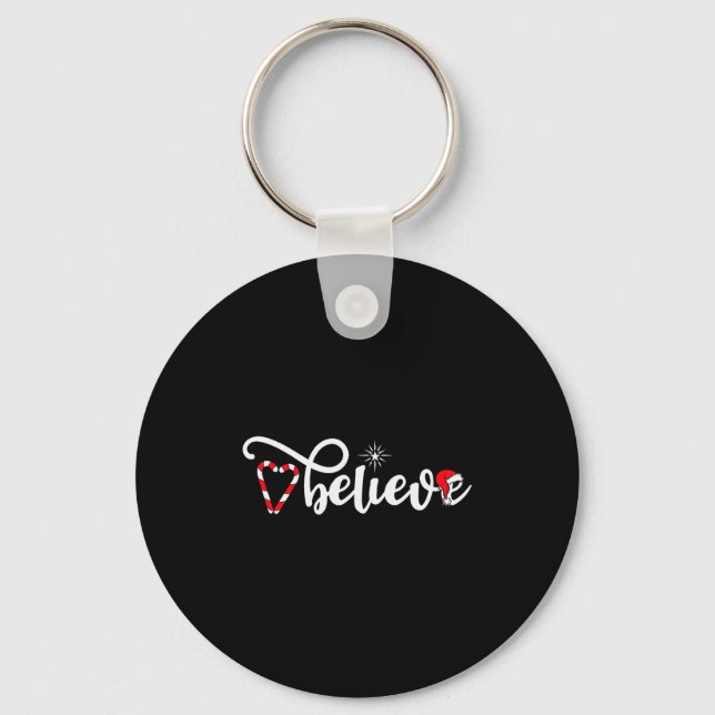 Cute Believe Christmas  Keychain (Front)