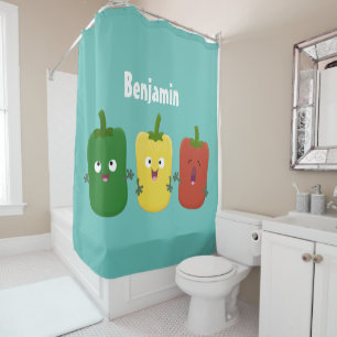 Cute bell pepper capsicum trio singing cartoon