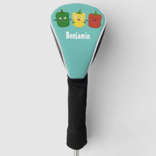 Cute bell pepper capsicum trio singing cartoon golf head cover