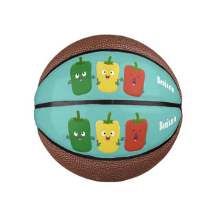 Cute bell pepper capsicum trio singing cartoon mini basketball
