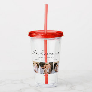 Cute Beloved Mamma Mom Mothers Day Photo Collage Acrylic Tumbler