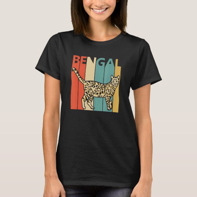 Cute Bengal Cat T-Shirt (Front)